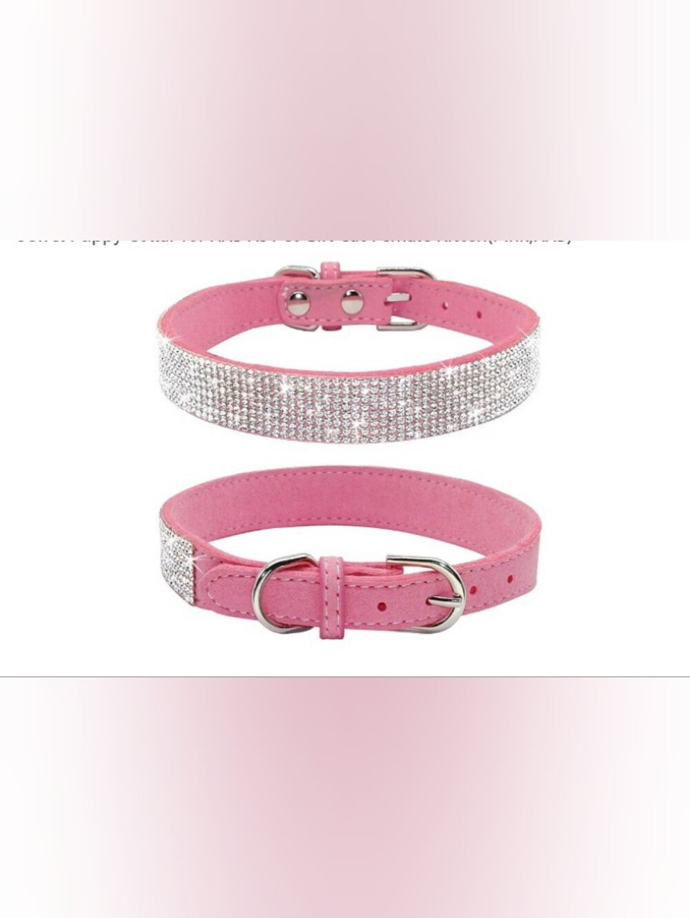 Rhinestone pink Pet Collar for 😺 Cat & 🐶 Dog Size XXS